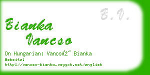 bianka vancso business card